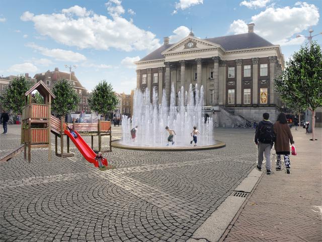 impressie Grote Markt met Fontein